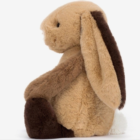 Jellycat Bashful Patchwork Brown Bunny Medium 12.2x4.7x3.5" BNWT Authentic - Picture 3 of 9